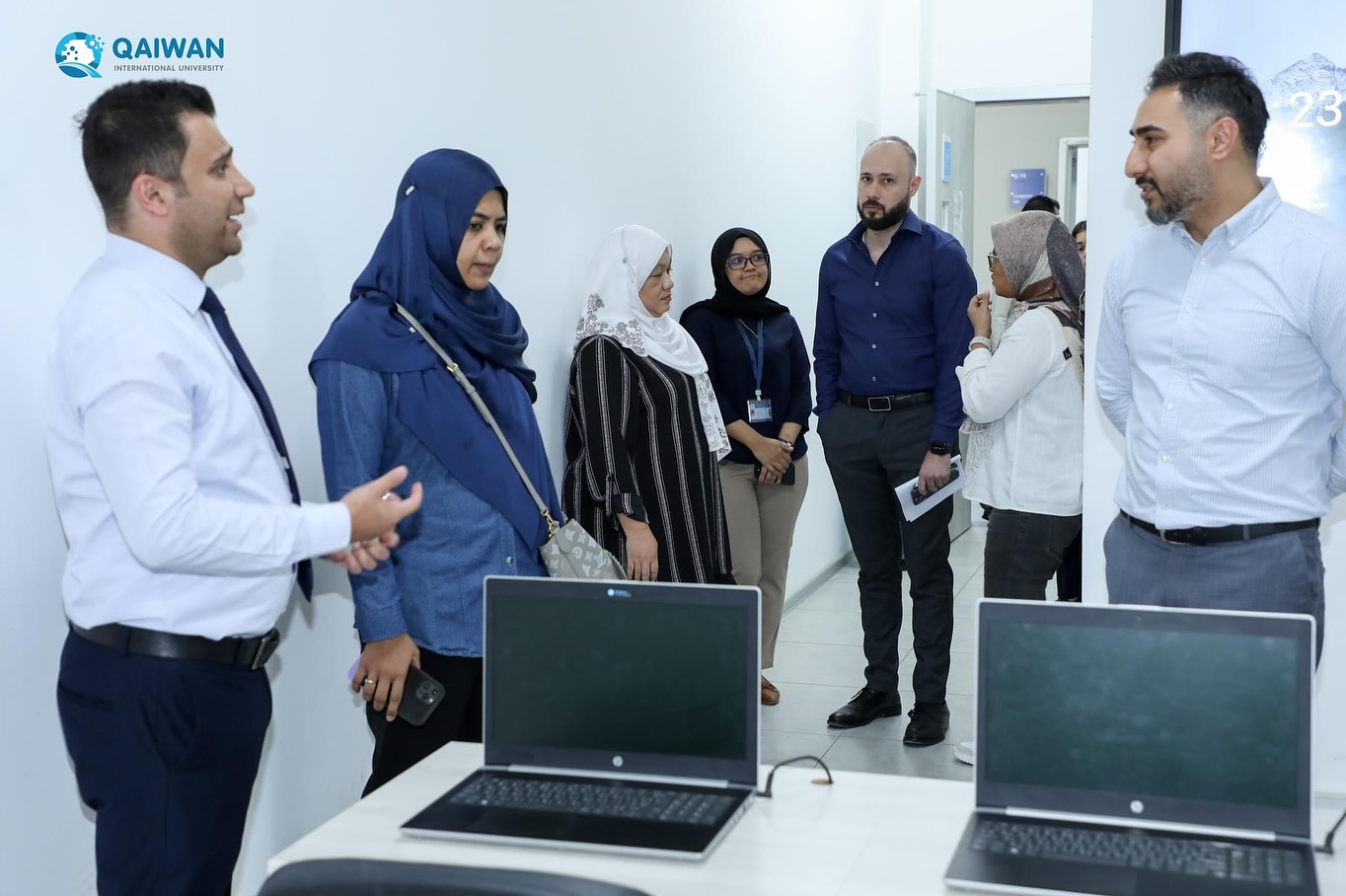 An auditing delegation from (UTM) conducting an audit of the academic study process at QIU